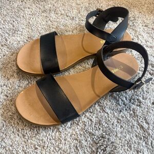 Express Black and Tan Women's Sandals